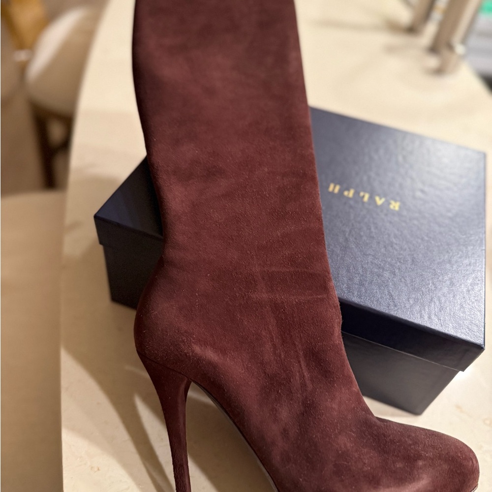 Ralph Lauren Collection Women's Brown  Suede Heeled Boots size 39